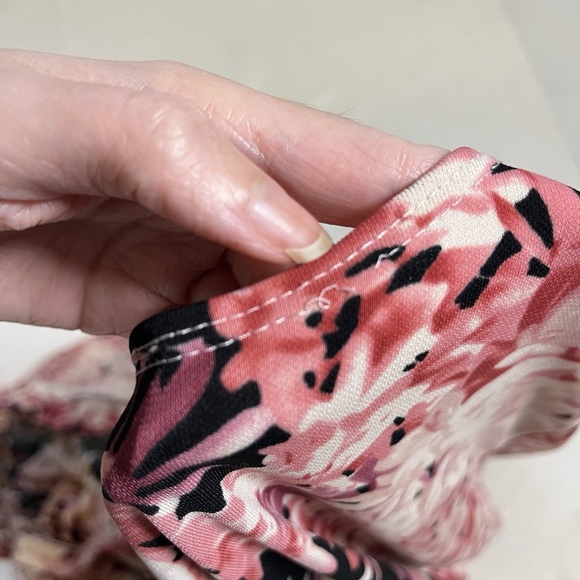 BCBGMAXAZRIA Womens Floral Vintage Y2K Cocktail Wrap Dress Medium - Picture 4 of 6